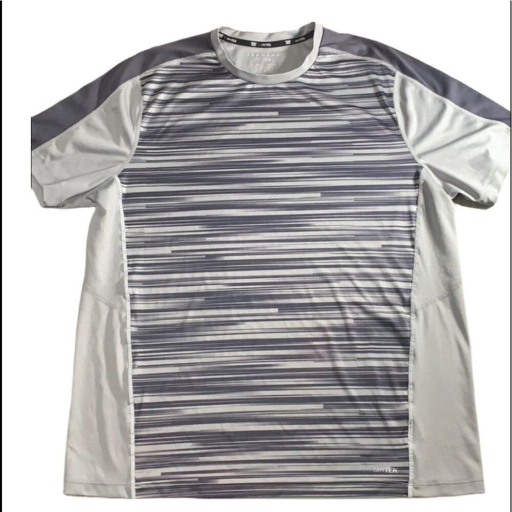 Tek Gear DryTek XL grey striped tee